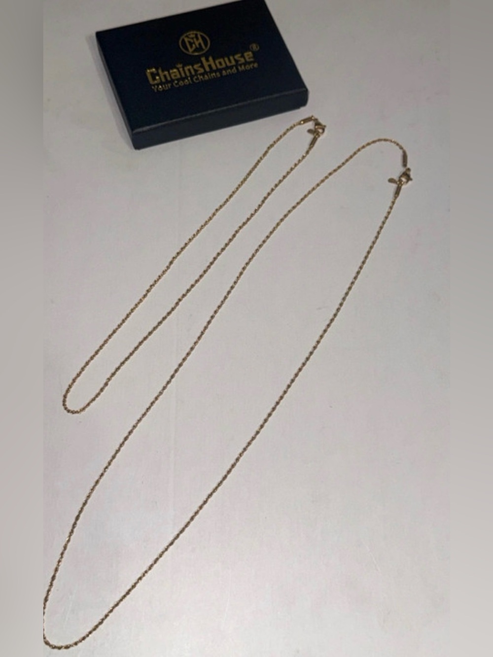2 ChainsHouse Stainless Steel Rope Men’s Chain Twisted Necklaces